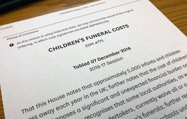 EDM - 775 Children's Funeral Costs