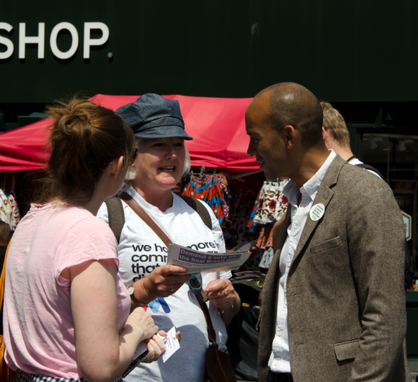 People's Vote campaigning in Brixton