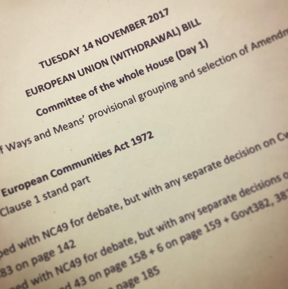 House of Commons - EU Withdrawal Bill